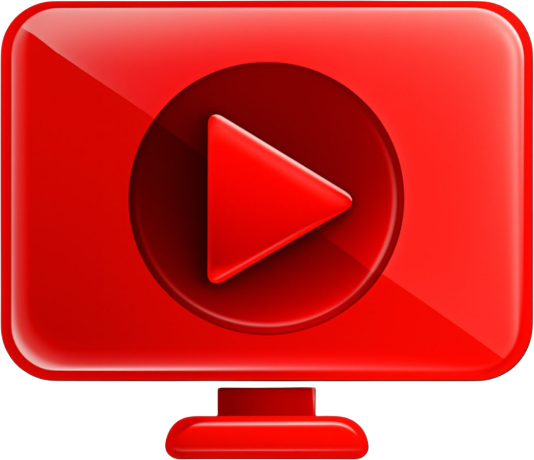 Play button icon for finding where to watch movies, TV shows, and live sports