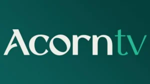 Acorn TV logo for subscription streaming service to watch TV shows online and stream series on demand