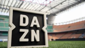 DAZN logo for sports streaming service to watch live boxing and stream major sports events on demand