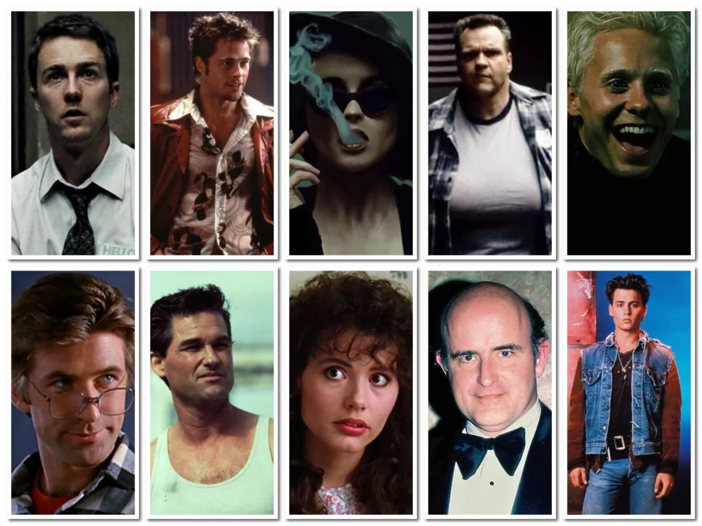 Where to watch Fight Club cast photo featuring the main actors from the movie in a promotional group shot