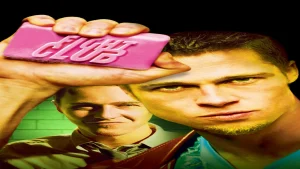 Where to watch Fight Club movie poster featuring the title text and the iconic dark drama artwork
