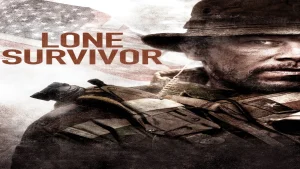 Where to watch Lone Survivor movie poster featuring the title text and gritty military action artwork