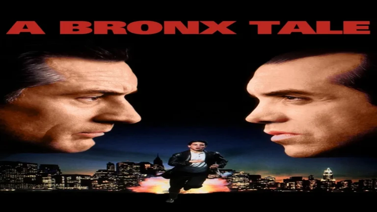 Where to watch A Bronx Tale movie poster featuring the title text and classic crime drama artwork