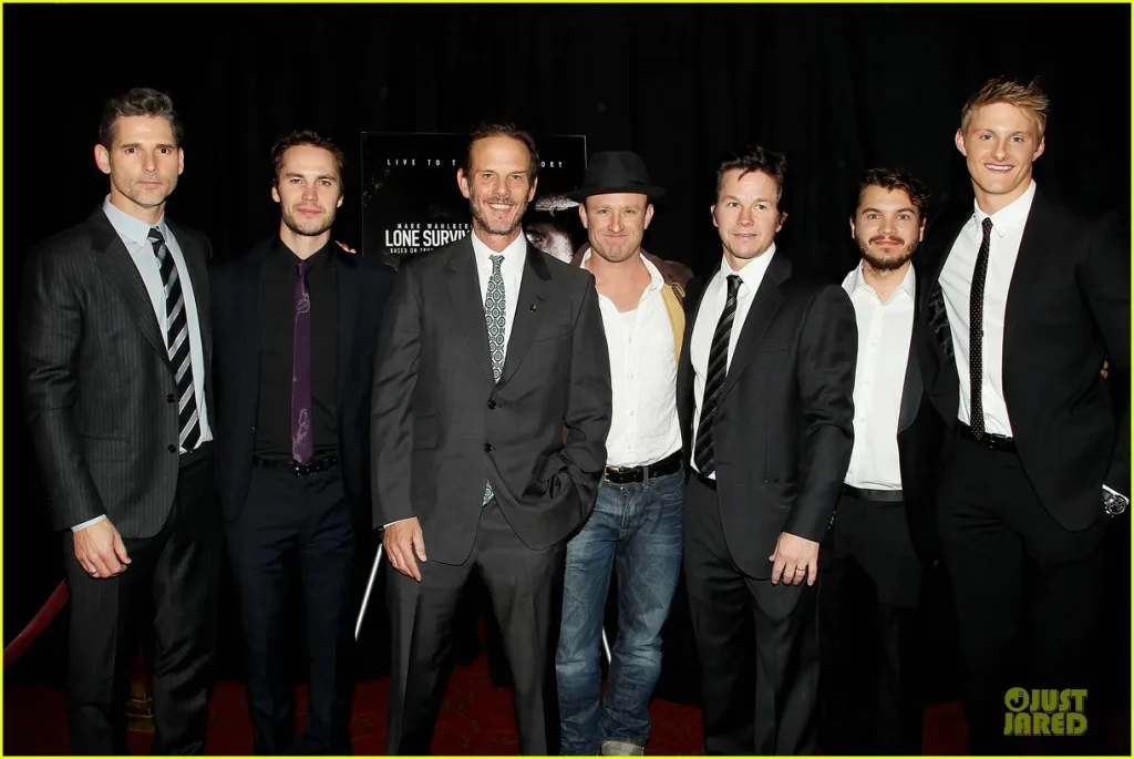 Where to watch Lone Survivor cast photo featuring the main actors from the movie in a promotional group shot