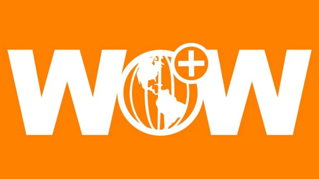 WOW Presents Plus logo for streaming service to watch LGBTQ entertainment online and stream series on demand