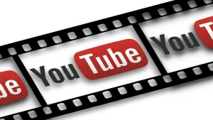 YouTube Movies logo for movie streaming and rentals platform to watch movies online and stream on demand