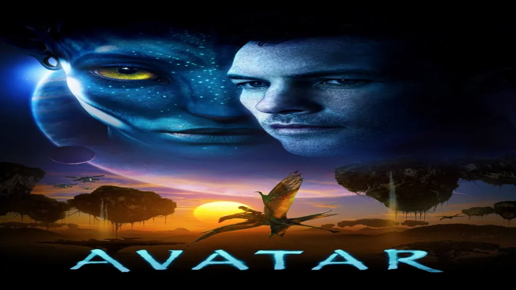 Where to watch Avatar movie poster featuring the title text and epic sci-fi fantasy artwork set on Pandora