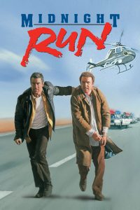 Where to Watch Midnight Run movie poster featuring the title text and classic action comedy artwork